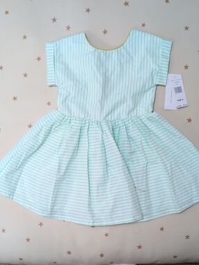 French Connection Mint and White Striped Dress